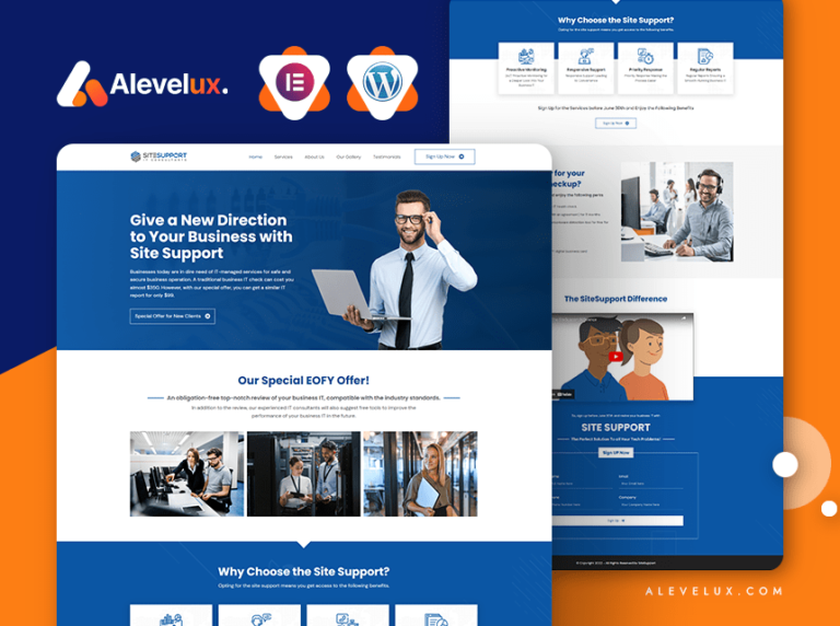 IT-Managed Business Service Lander Designed by Alevelux